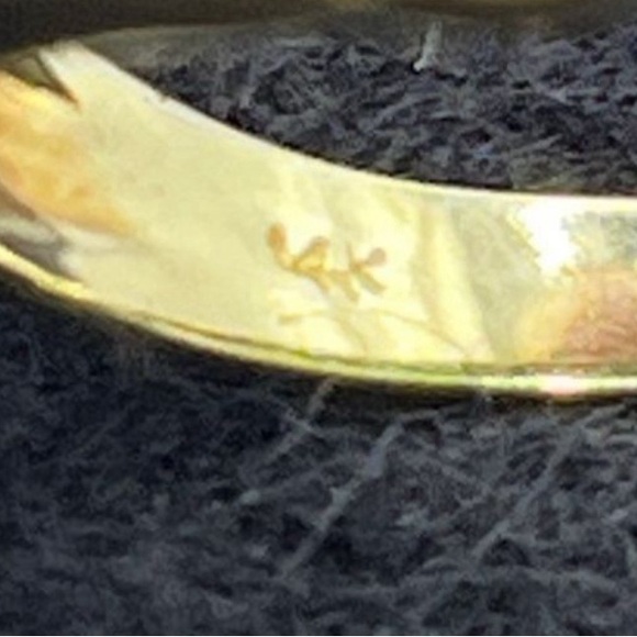 Gorgeous Vintage 14k gold ring with sapphire and diamonds - Picture 3 of 4